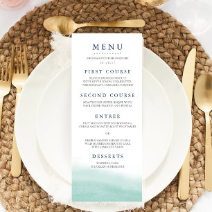 Menu Mariage Marées Seaglass