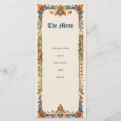 Menu Mariage Médiéval, Manuscrit Ancien (Dos)