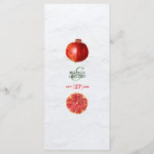 Menu Mariage méditerranéen de la grenade rouge (Dos)