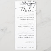 Menu Mariage méditerranéen | Olive minimaliste élégant (Devant)