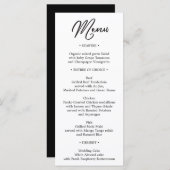 Menu mariage - Menu Fête des mariées - Français (Devant / Derrière)