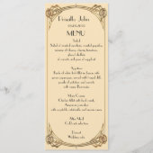 Menu Mariage, menu réunion, grand Gatsby, ivoire,  (Devant)