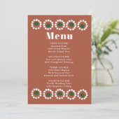 Menu Mariage mexicain Fiesta Boho Barro (Debout devant)