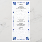 Menu Mariage mexicain Talavera (Devant)