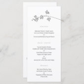 Menu Mariage minimal (Devant / Derrière)