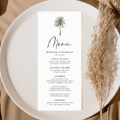 Menu Mariage minimal de palmiers