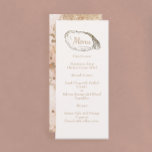 Menu Mariage minimal moderne Oyster Pearl Beach<br><div class="desc">Beaux menus plage pour votre mariage ou votre rôti d'huîtres ! Des accents de perle et d'or Aquarelle donnent à ces plages une élégance raffinée. Trouvez les articles correspondants dans ma boutique. Utilisez la fonction de personnalisation pour modifier les détails.</div>