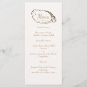 Menu Mariage minimal moderne Oyster Pearl Beach (Devant)