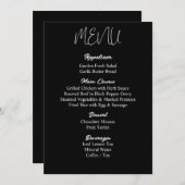 Menu Mariage Minimalis - Imprimé (Devant / Derrière)