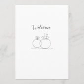 Menu Mariage minimaliste (Dos)