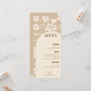 Menu Mariage minimaliste