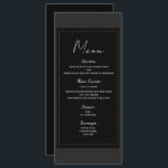 Menu Mariage minimaliste Black Grey Gold Modern<br><div class="desc">Les éléments correspondants de cette conception sont disponibles.</div>