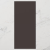 Menu Mariage Minimaliste Brun Moderne (Dos)