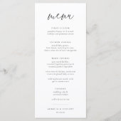 Menu Mariage minimaliste chic (Devant)