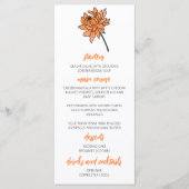 Menu Mariage minimaliste Chrysanthemum (Devant)