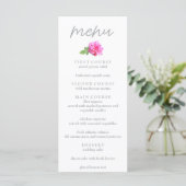 Menu Mariage Minimaliste Classique Rose Rose (Debout devant)