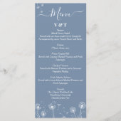 Menu Mariage Minimaliste de Fleur Sauvage (Devant)