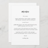 Menu Mariage minimaliste de précision (Devant / Derrière)