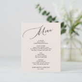 Menu Mariage minimaliste du sable économique (Debout devant)