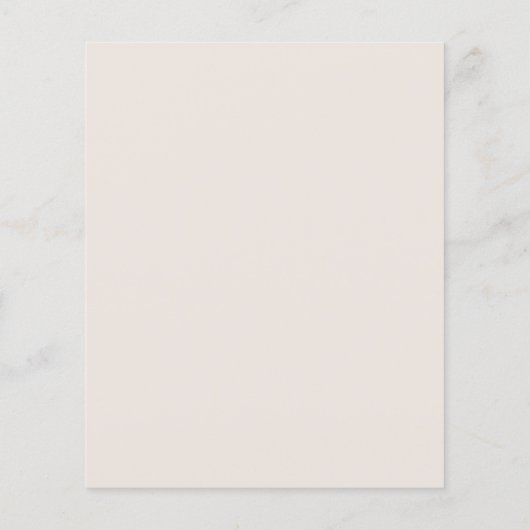 Menu Mariage minimaliste du sable économique (Dos)