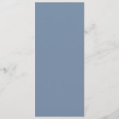 Menu Mariage Minimaliste Élégant Bleu Poussiéreux Moder (Dos)