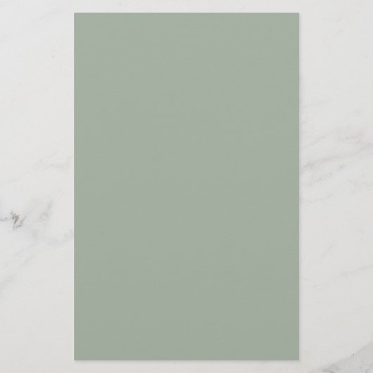 Menu Mariage minimaliste Élégant Sage Green (Dos)