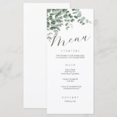 Menu Mariage minimaliste Élégant Simple Calligraph (Devant / Derrière)