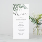Menu Mariage minimaliste Élégant Simple Calligraph (Debout devant)
