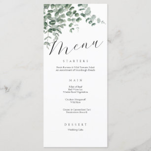 Menu Mariage minimaliste Élégant Simple Calligraph