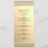 Menu Mariage minimaliste Faux Gold (Devant)