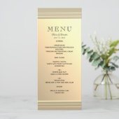 Menu Mariage Minimaliste Faux Or (Debout devant)