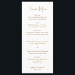 Menu Mariage minimaliste Gold Modern<br><div class="desc">Menu mariage en faux or moderne avec un design simple avec en-tête dans une élégante typographie de script et votre menu dans une police sans serif minimaliste. Ce menu chic mariage s'intègre bien à tous les styles de mariage.</div>