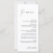 Menu Mariage minimaliste HARLOW 4x9 (Devant)
