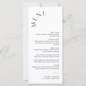 Menu Mariage minimaliste HARLOW 4x9 (Devant)