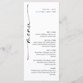 Menu Mariage minimaliste KAIA (Devant)