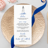 Menu Mariage minimaliste Lighthouse