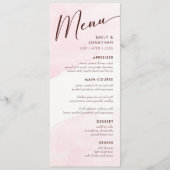 Menu Mariage minimaliste moderne (Devant)