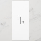 Menu Mariage minimaliste moderne (Dos)