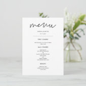 Menu Mariage minimaliste moderne (Debout devant)