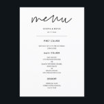 Menu Mariage minimaliste moderne<br><div class="desc">Moderne,  simple et propre : adoptez ce design minimaliste écrit à la main pour votre papeterie mariage. Couleurs entièrement personnalisables.</div>