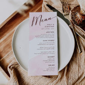 Menu Mariage minimaliste moderne