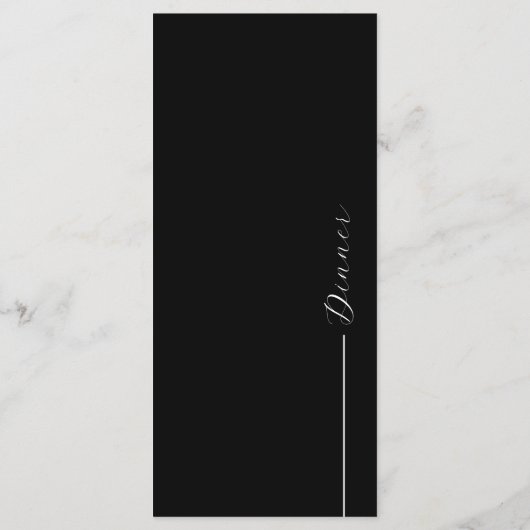 Menu Mariage minimaliste moderne (Dos)