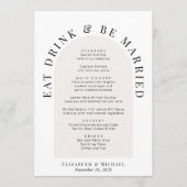 Menu Mariage minimaliste moderne Arch (Devant)