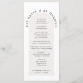 Menu Mariage Minimaliste Moderne Arch (Devant)