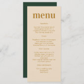 Menu Mariage minimaliste moderne Boho (Devant / Derrière)