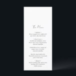 Menu Mariage minimaliste moderne noir et blanc<br><div class="desc">Menu mariage moderne à la disposition simple et minimaliste.</div>
