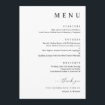 Menu Mariage minimaliste moderne noir et blanc<br><div class="desc">Présentez notre menu minimaliste moderne pour Mariage - un ajout élégant et sophistiqué à votre célébration. Ce menu exhale l'élégance contemporaine avec ses lignes épurées et son design noir et blanc intemporel. Conçu avec une sensibilité minimaliste, le menu témoigne de la beauté de la simplicité. La typographie noire et épurée...</div>