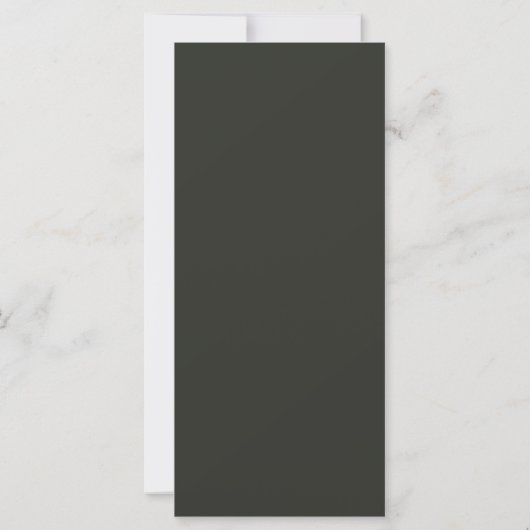 Menu Mariage minimaliste Ombre Boho Vert (Dos)