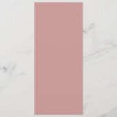 Menu Mariage Minimaliste Rose Poussiéreuse (Dos)