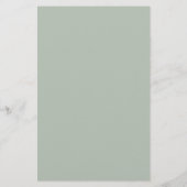 Menu Mariage minimaliste Sage Green Eucalyptus (Dos)